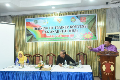 DPP-PA Bengkalis Gelar Training Of Trainer Konvensi Hak Anak